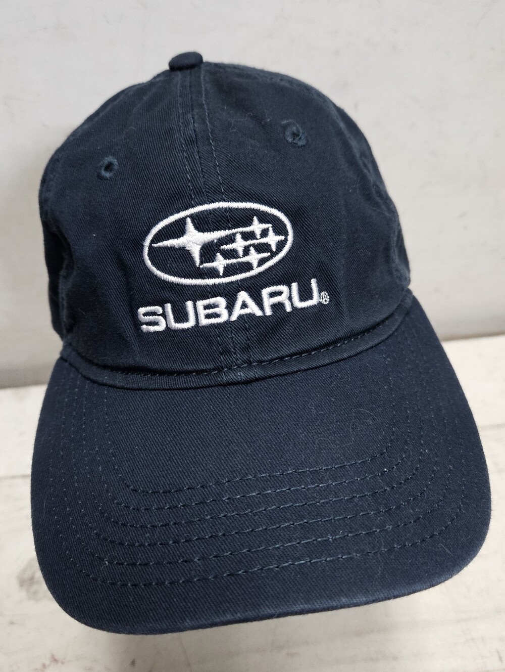 SUBARU Blue/white Embroidered Snapback Hat Unisex One Size OSFM